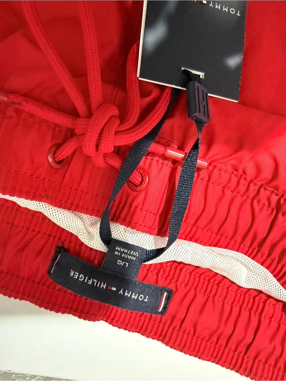 Tommy Hilfiger Red Logo Swim Trunk